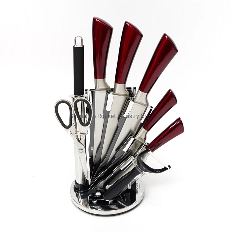 Sharpener Holder Utensils Stainless Steel Colorful Color Cheese Knife Set Kitchen Cutting Tools