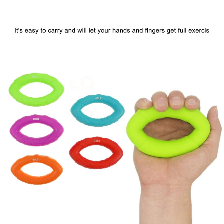 Hand Resistance Band Gripping Ring Wrist Stretcher Finger Forearm Trainer Pow Exercise Carpal Expander Silicone Finger Gripper