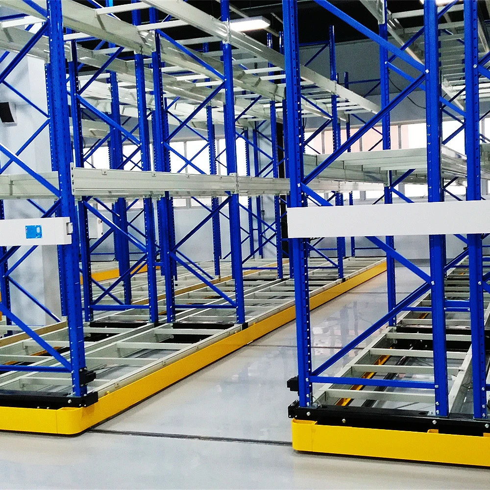 Electrical Powered Heavy Duty Floor Track Guided Movable Racking System