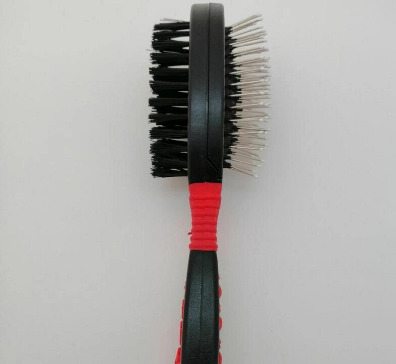 Double Sided Medium and Long Hair Pet Dog Cats Shedding Pin Head Bristle Brush Grooming Comb