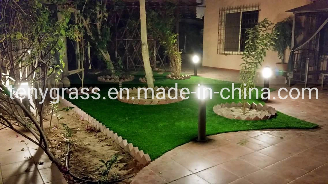 Free Sample Available 16800 Density 4 Colors Fake Artificial Synthetic Grass Landscaping Lawn