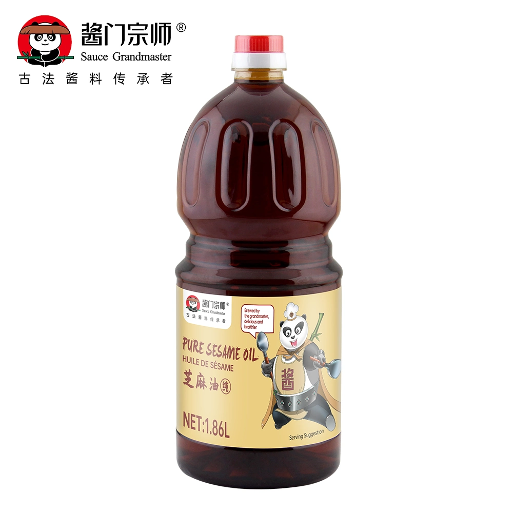 Hot Pressed Edible Oil Manufacturer Seasoning Oil Mason Jar Sauce Grandmaster 500ml Pure Sesame Oil for Supermarkets, Food Industry