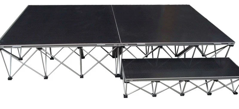 Strong Steel Mobile Folding Portable Stage for Sale with Wheels
