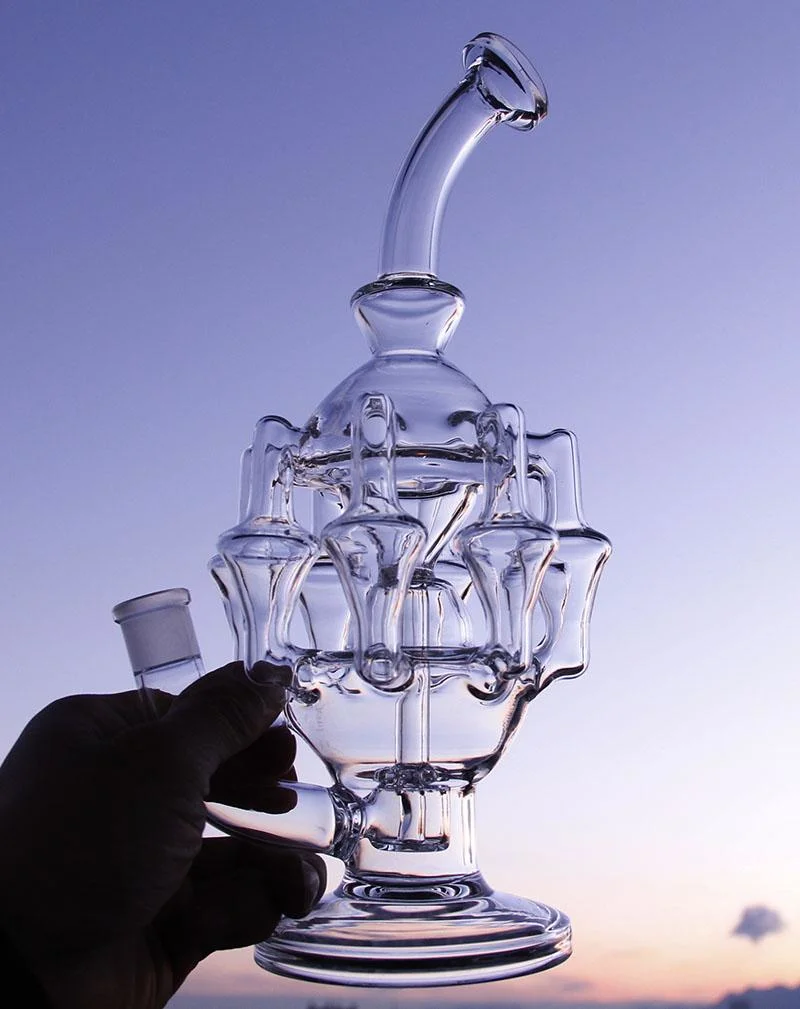 China Manufacturer New Heady DAB Rig Glass Water Pipe, Diamond Glass Wholesale/Supplier Recycler Glass Smoking Pipe