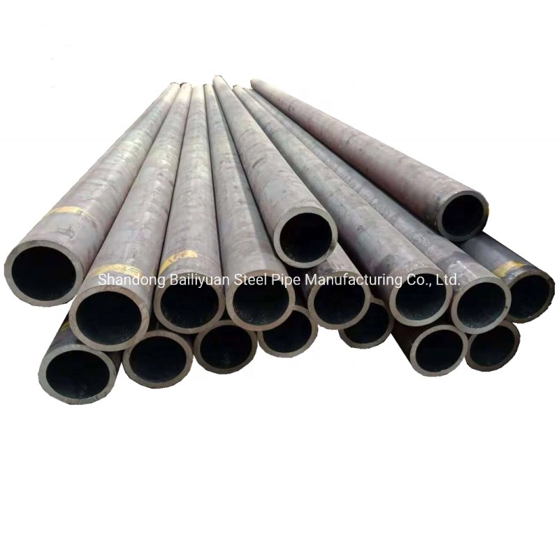Q195 6m Length ERW Hot Rolled Metal Steel Round Tube Black Iron Carbon Steel Pipe