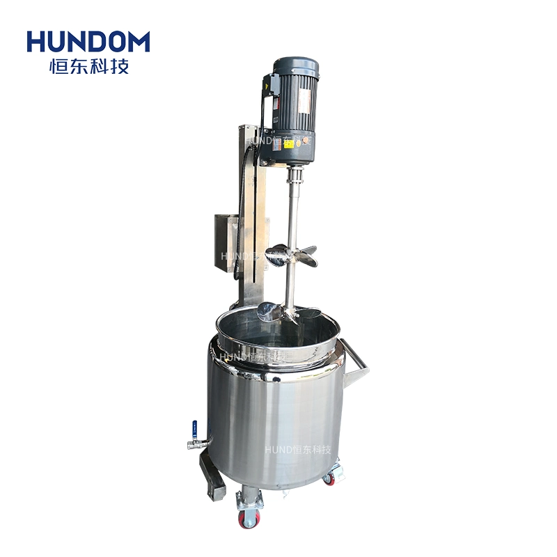 Stainless Steel High Speed Liquid Fondant Mixing Tank Emulsion Mixer with Lifting Rack