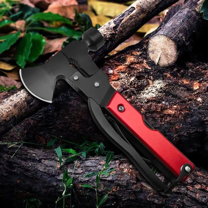 High Quality Stainless Steel Multifunction Tool Hammer Camping Survival Multitool Axe Hammer with Pliers