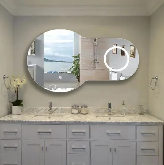 Fancy Home Furniture Makeup Mirror Electric LED Bathroom Vanity Basin Mirror
