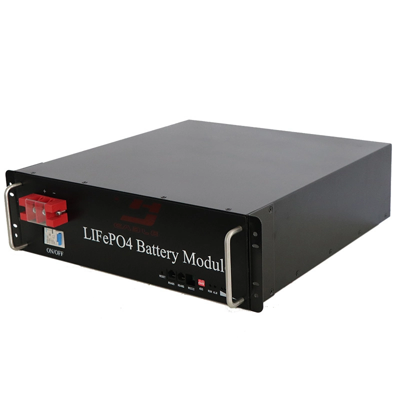 48V 50ah 100ah LiFePO4 Electric Power Storage Battery Pack Mounted on Rack