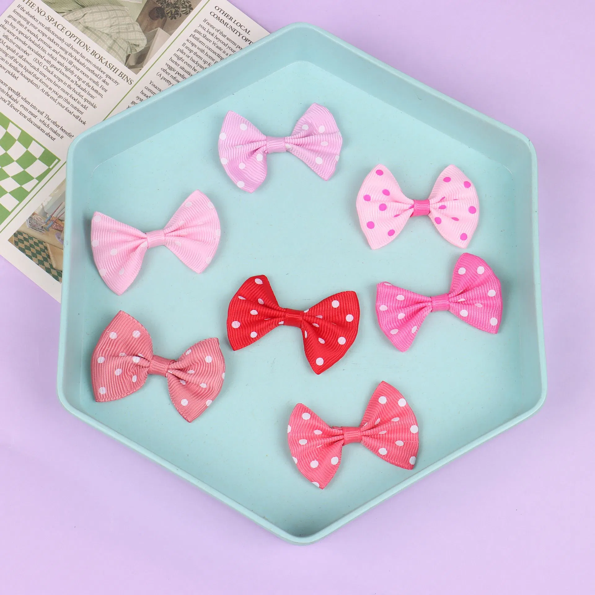 Decoration Polyester Ribbon Bows Wholesale/Supplier Women Apparel Custom Baby Hair Ribbon Bows