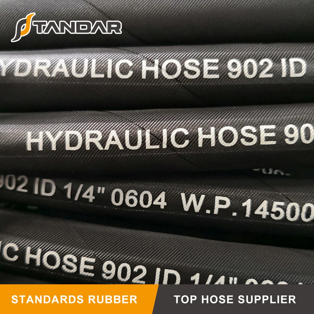 SAE J517 -100 R4 reforzado trenzado textil de gasolina y aceite hidráulico de manguera de succión y descarga