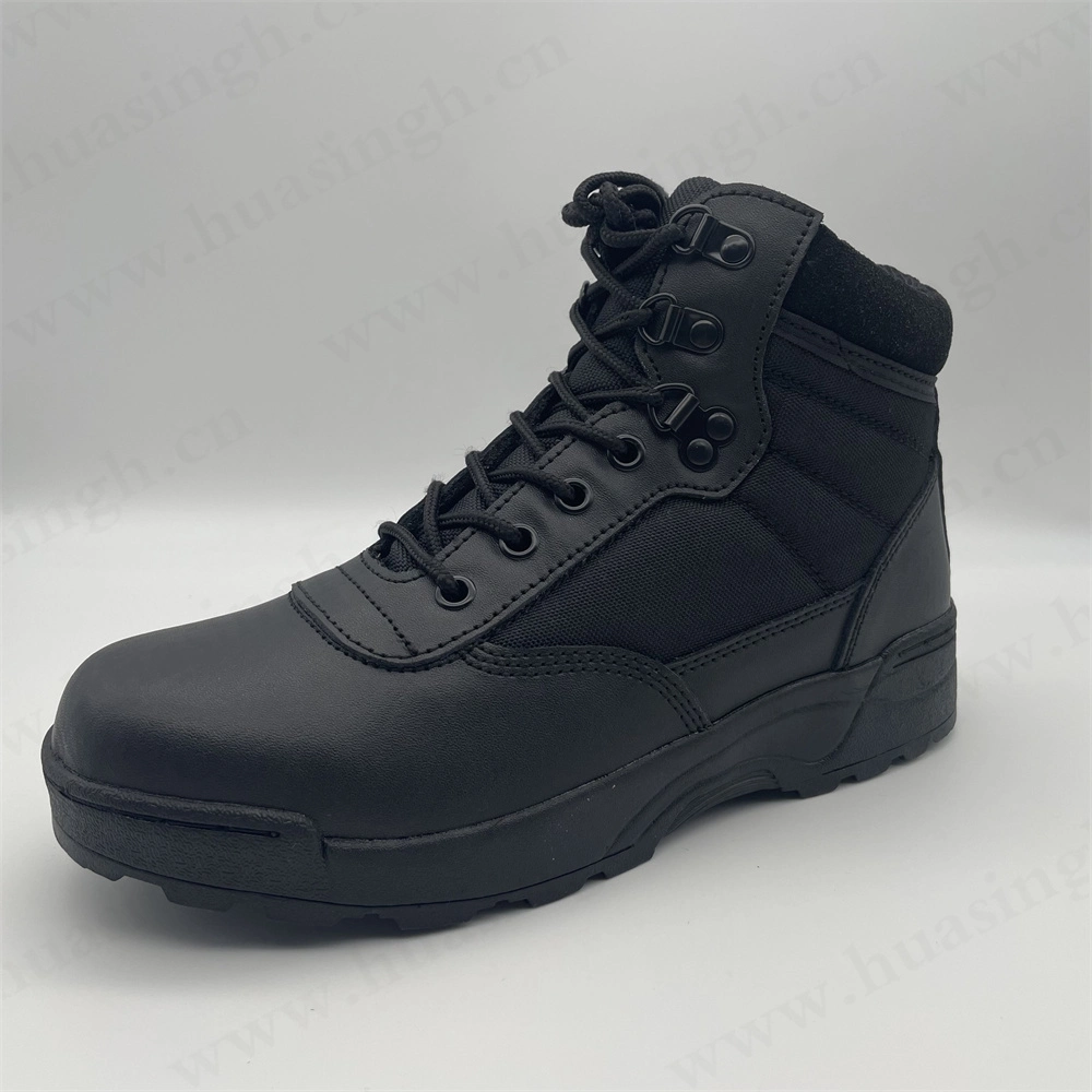 Ywq, 4 Inch Anti-Shock Durable PU+Rubber Outsole Black Tactical Boot Hsm061