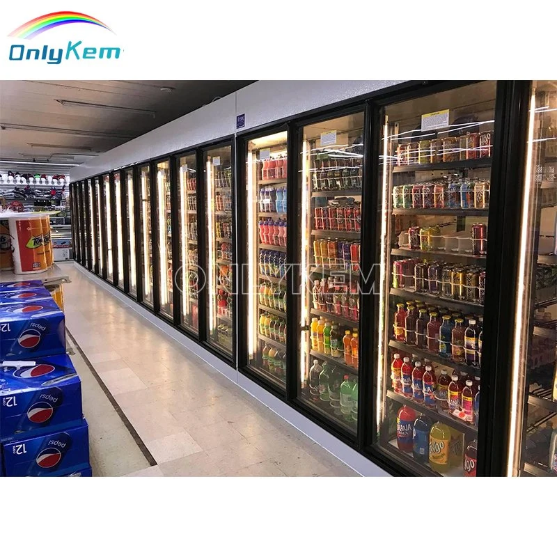 Glass Door Display Cold Storage Supermarket Walk-in Cooler with NSF