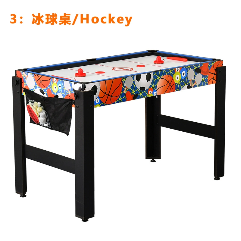 48 Zoll Multi Game Tisch mit Pool Fußball Air Hockey Basketball und Tischtennisplatte