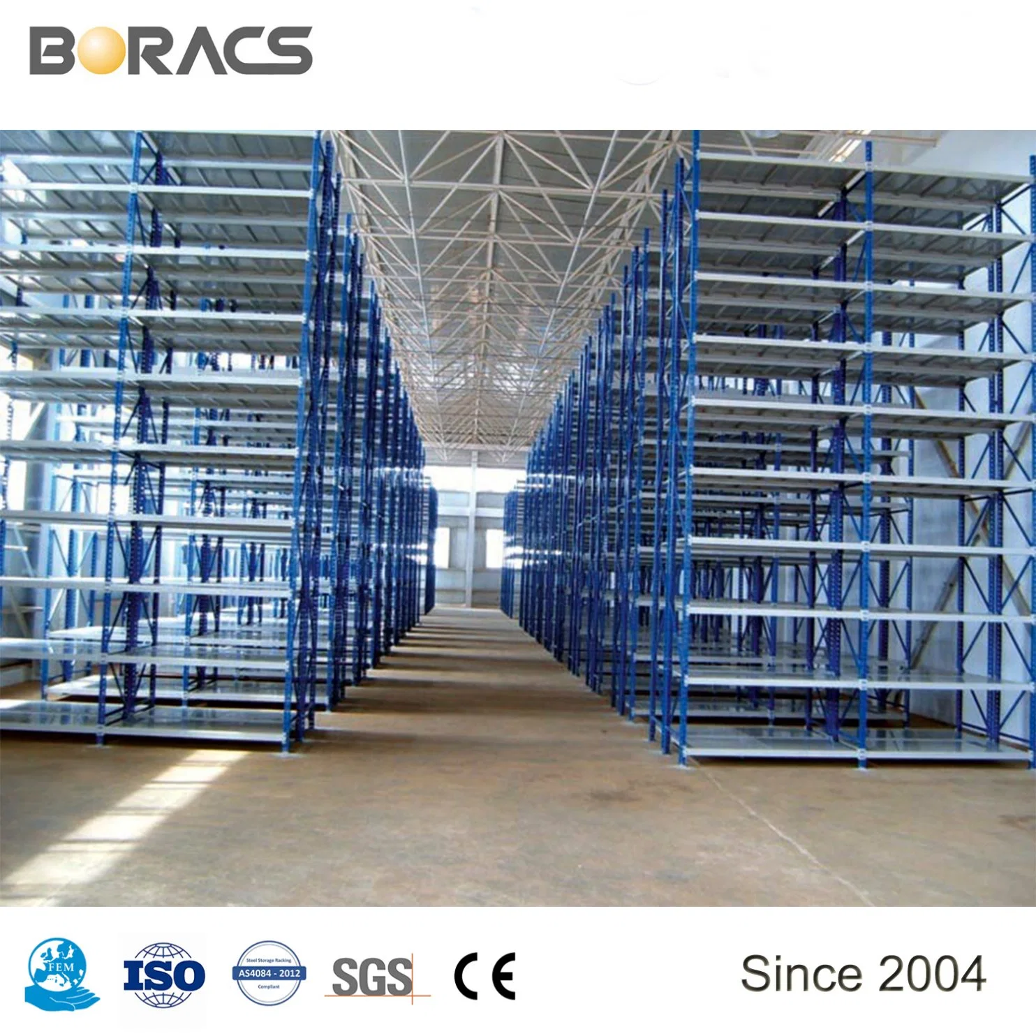 Medium Duty Warehouse Large Capacity Widespan Racking System Metal Rack Longspan Display Steel Shelving