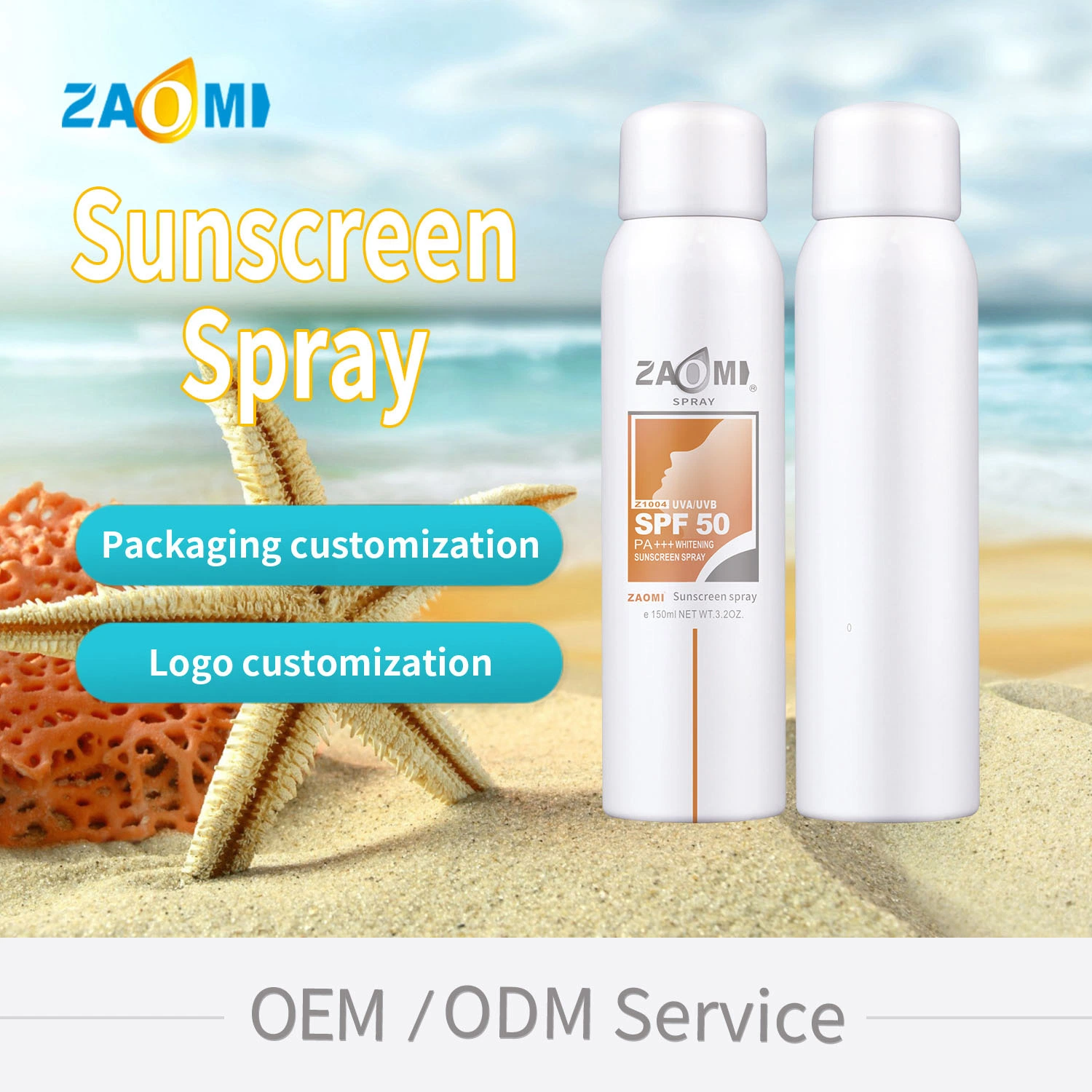 Personalizado de fábrica para protegerse del sol al por mayor de Spray Spray bloqueador solar SPF 50 Body Spray protector solar para el rostro