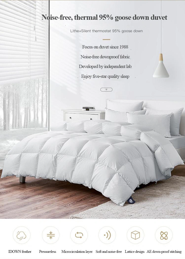 Hôtel duvet 100% égyptien de gros couverture de coton 1200 Queen Size Nombre de threads blanc