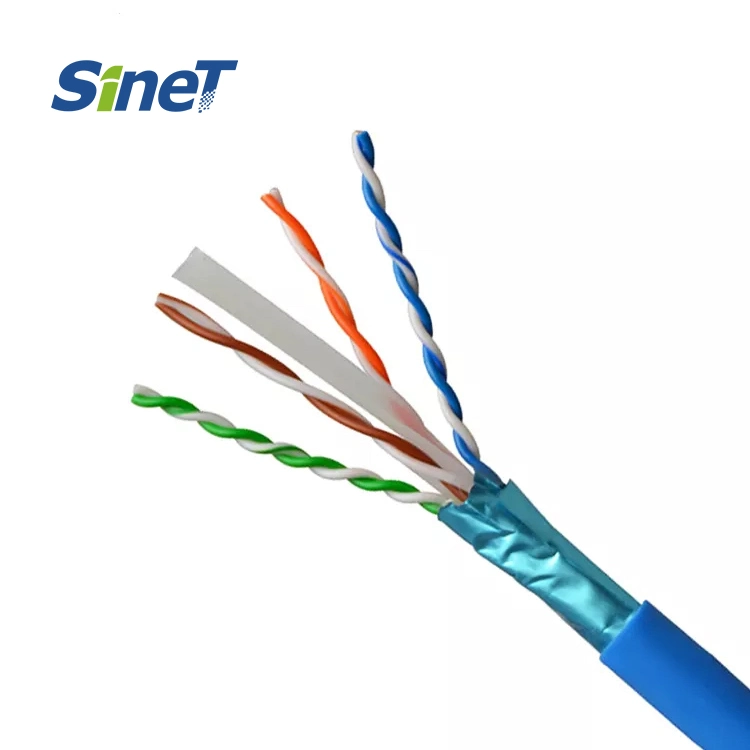 شبكة LAN للشبكة المحمية من نوع PVC LSZH FTP F/UTP STP Cat5e كابل