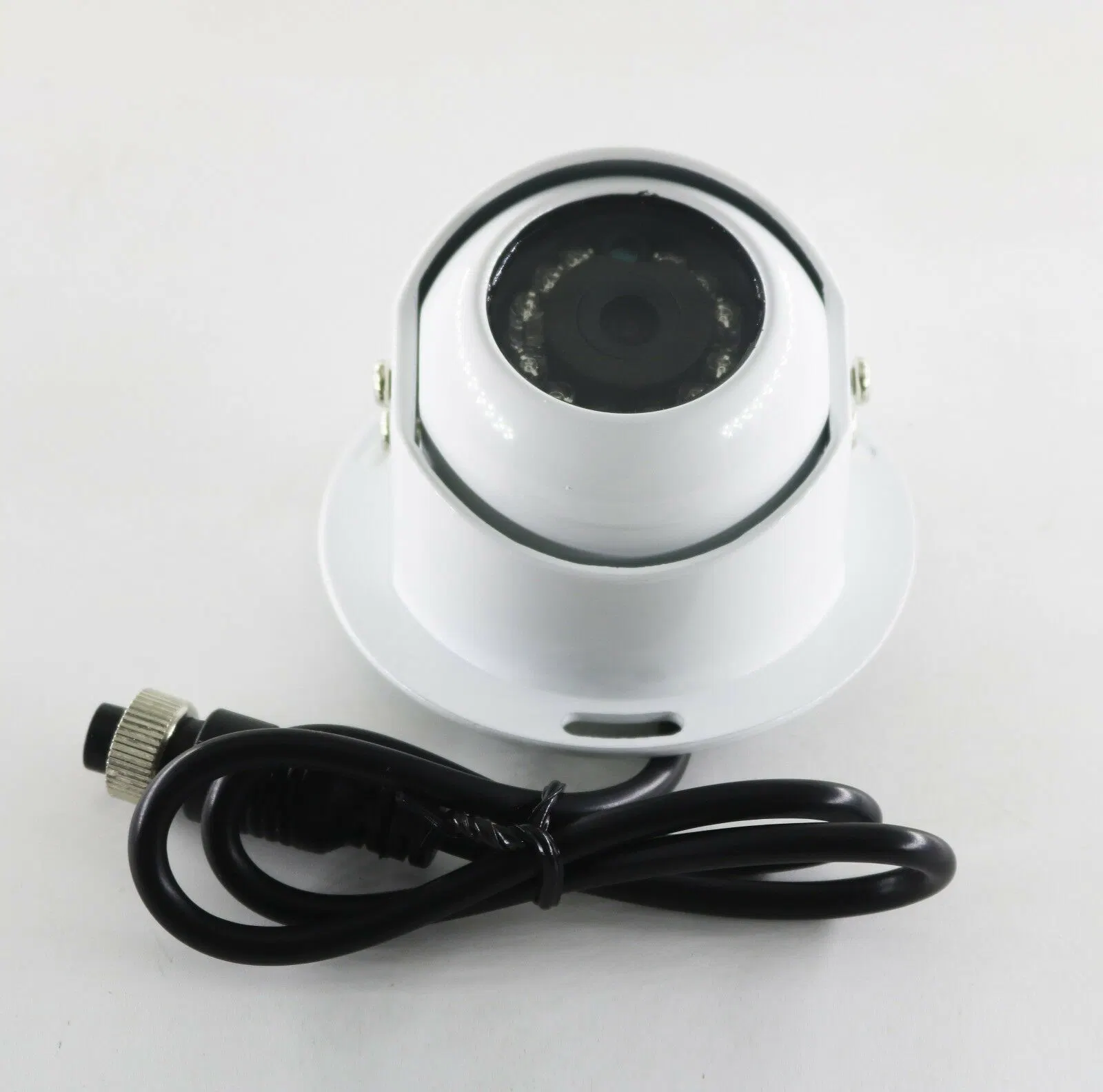 White Color Dome Eyeball 4pin Rear View Camera Backup 12-24V Metal Case for Caravan