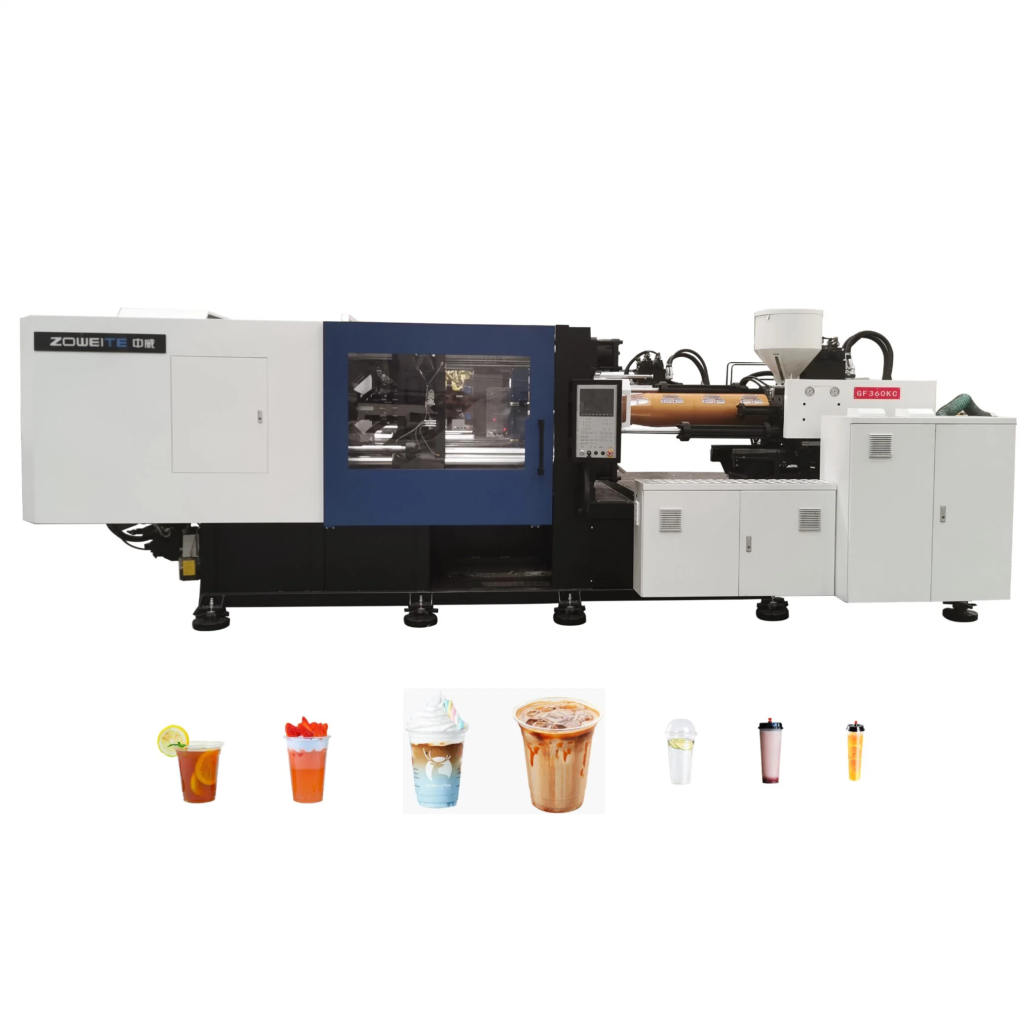 High Speed Plastic Juice Milktea Icecream Cup Making Servo Injection Molding Machine