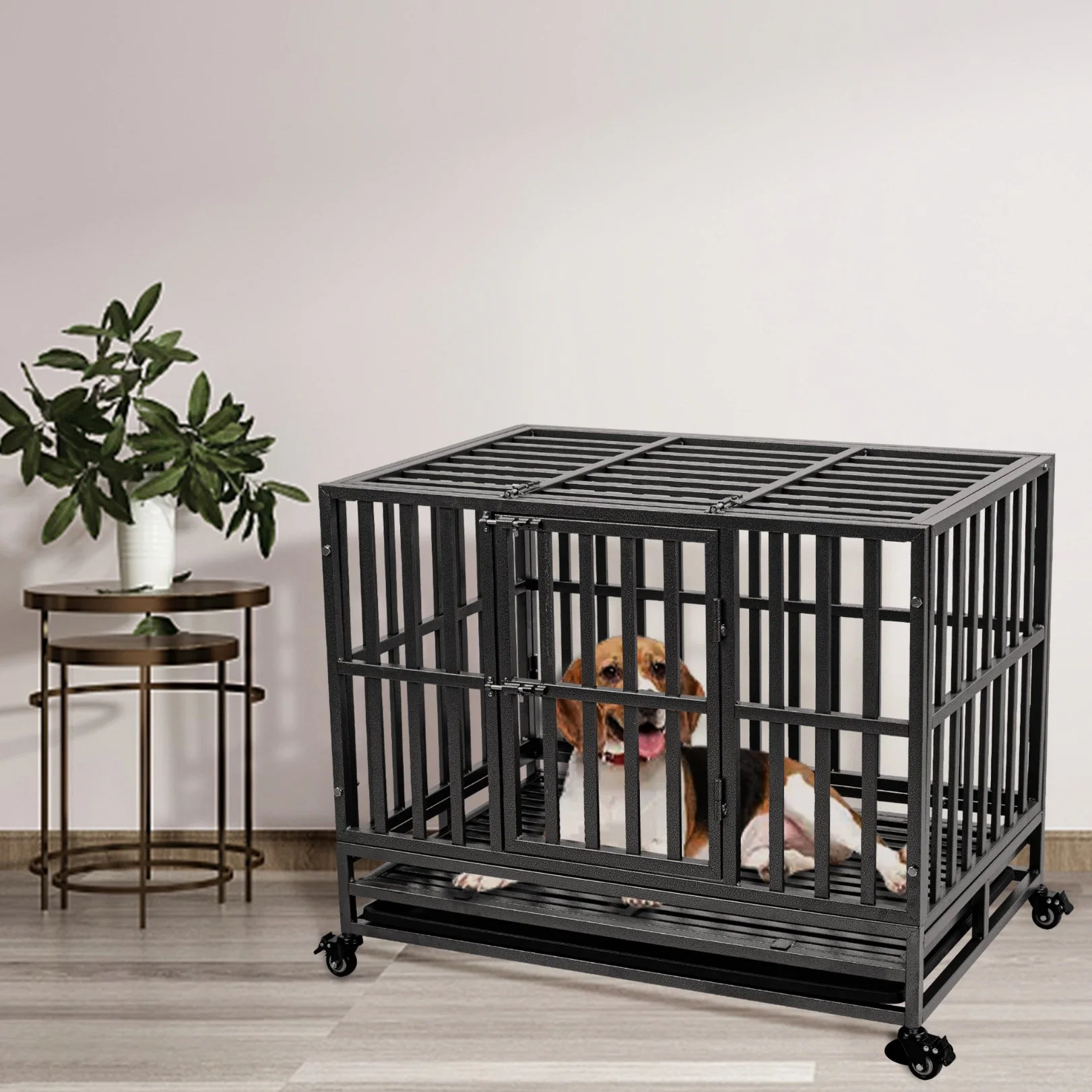 الحيوانات الأليفة توريد المنتج الحديد الثقيلة الكلب الكج الحيوانات الأليفة Cage