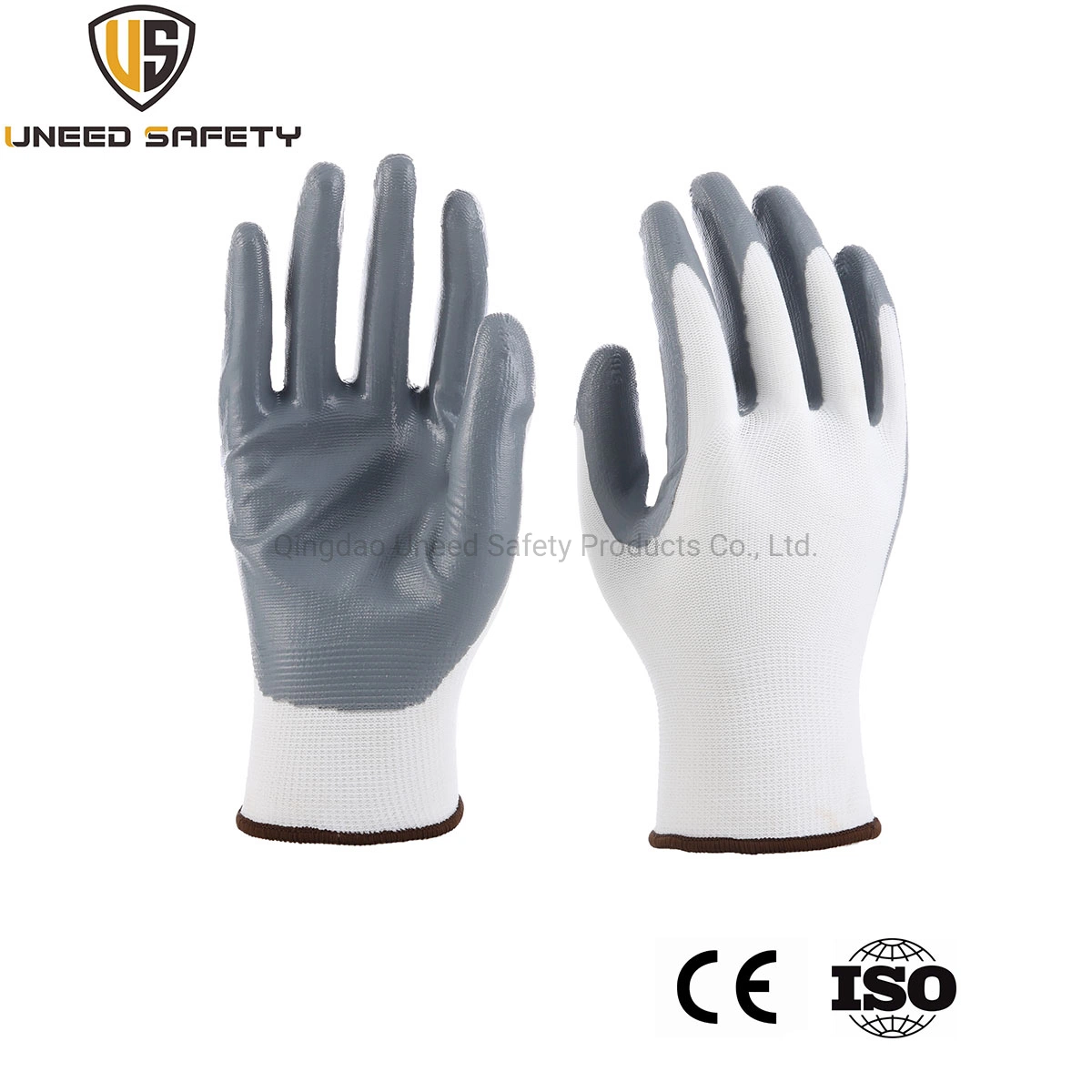 Graden Nylon amarillo Trabajo Industrial Seguridad de cruce de nitrilo Guantes de trabajo