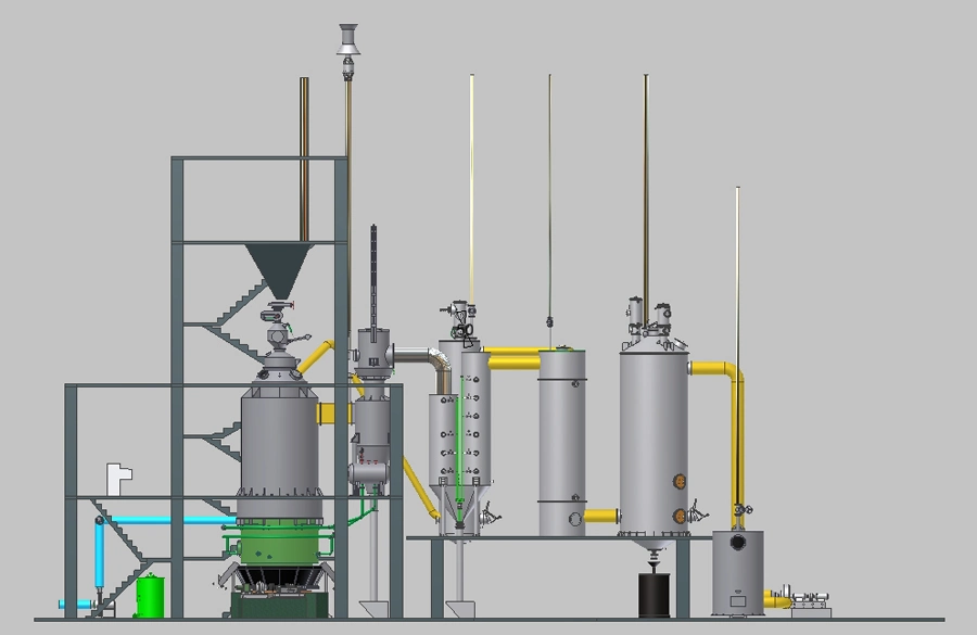 Four à deux étages pour le gazéifiant industriel du charbon