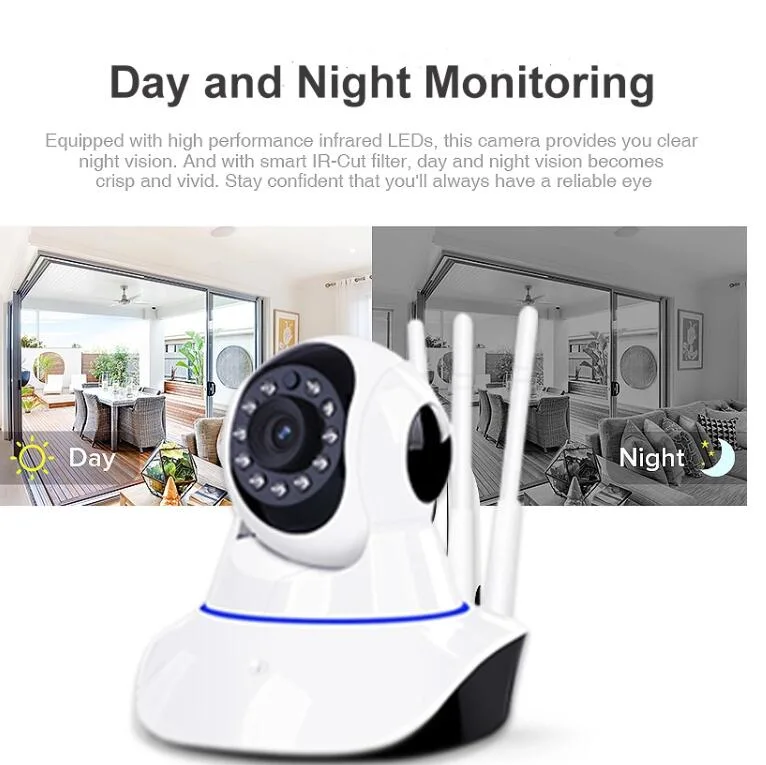 Mini USB Wi-Fi sans fil 720p Bxf caméra de sécurité domestique IR Moniteur de caméra CCTV de vision nocturne