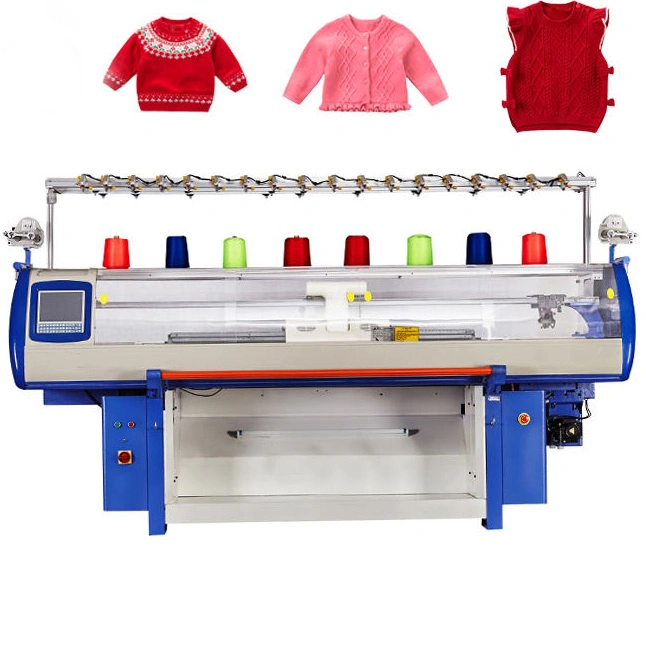 Computerized 36/48/52multi Inch Single System Single Head Flat Knitting Machine for Jacquard Sweater Scarf Hat Shoe Upper Flat Collar Cuff School Jersey