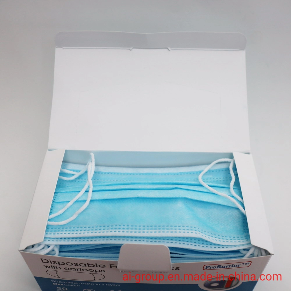 Disposable Three Layer Face Mask Suppliers Pollution Virus Protection