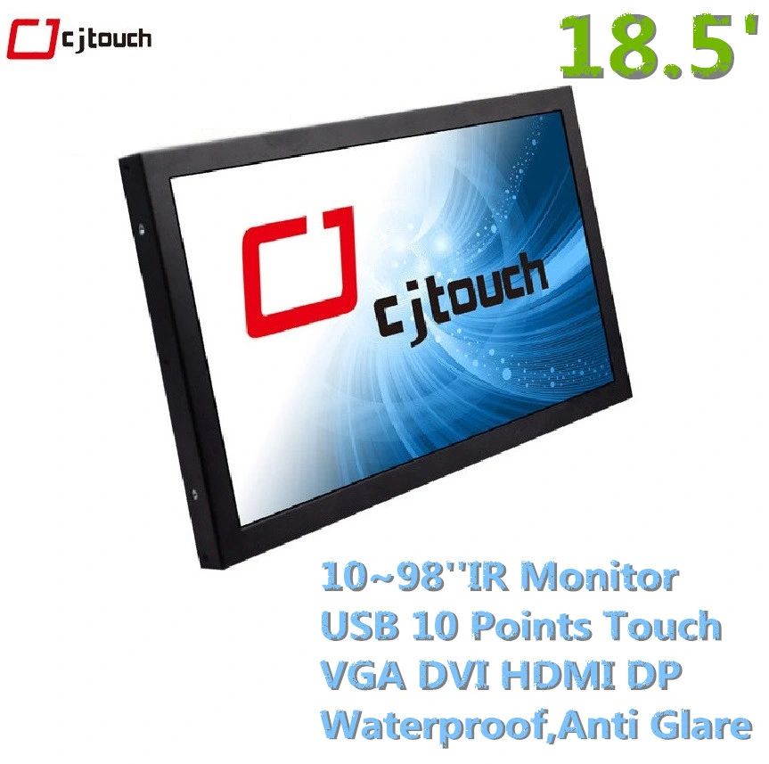 Top Sale Cjtouch Infrared Multipoint Open-Frame 18.5inch Industrial IR Touchscreen Kiosk LCD Monitor Display 1366p 60Hz IPS Wide Screen