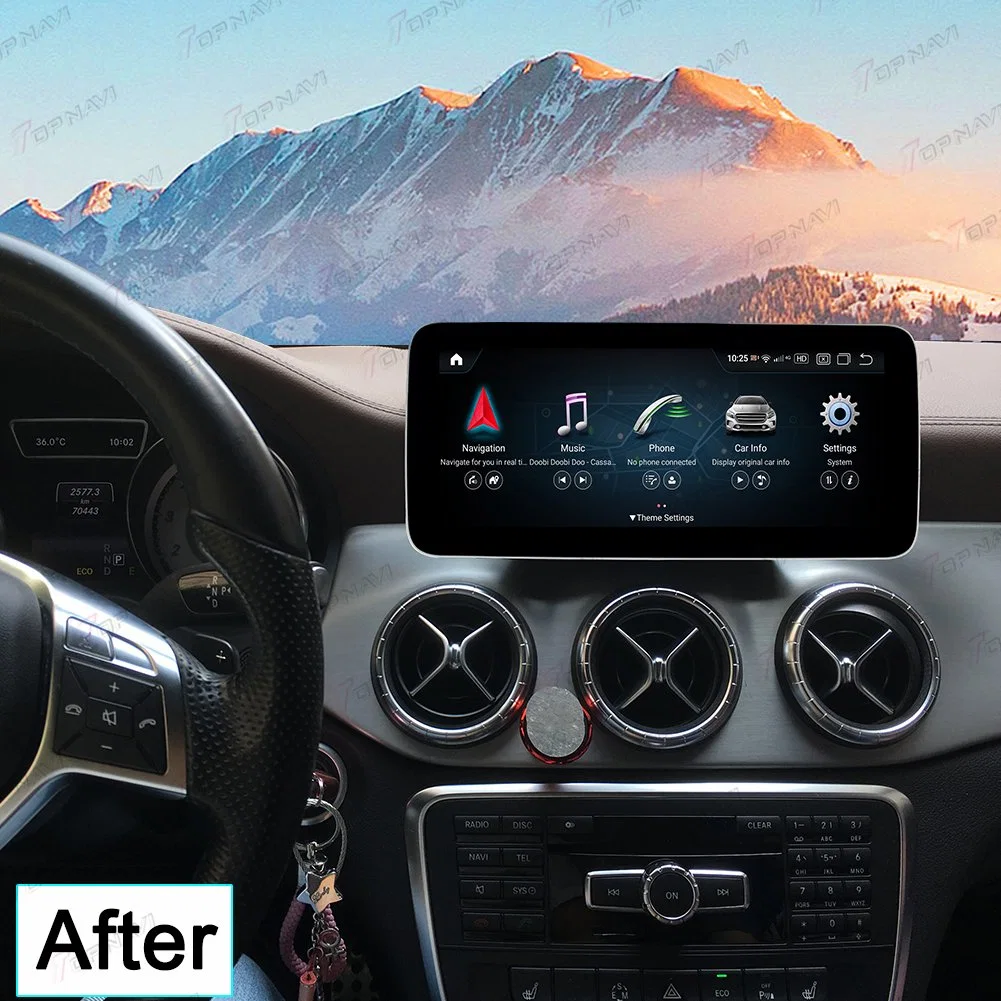 10.25" Rádio leitor de multimédia Carplay de navegação GPS para Benz C 2008-2010