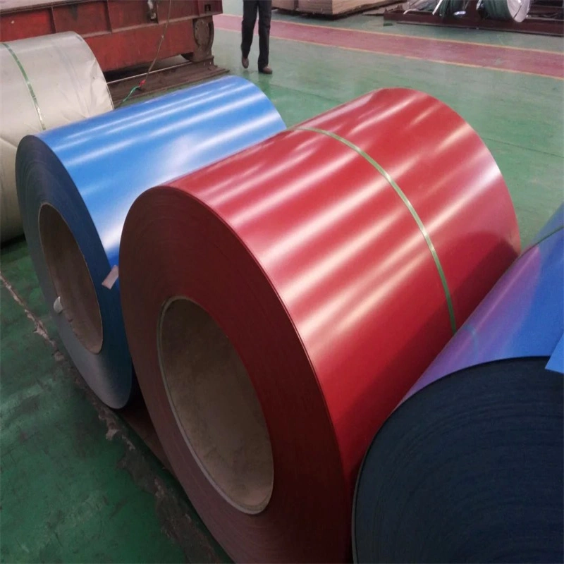 PPGI PPGL Roofing Sheet Brazil Ral9003 PVC Plastic Film Galvalume Prepainted Steel Coil