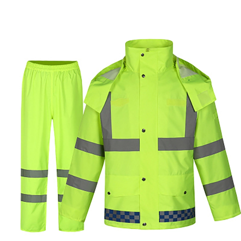 High-Quality Visibility Reflective Safety Workwear Waterproof Suit Jacket and Pants