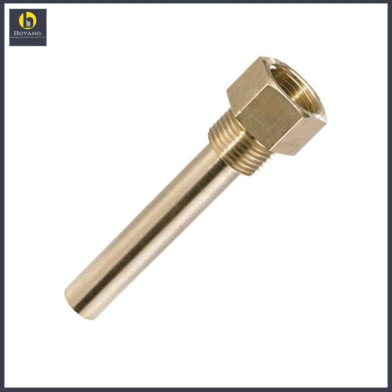 Metal Processing External Small Square Bore Steel Threaded Bushing CNC Turning Parts