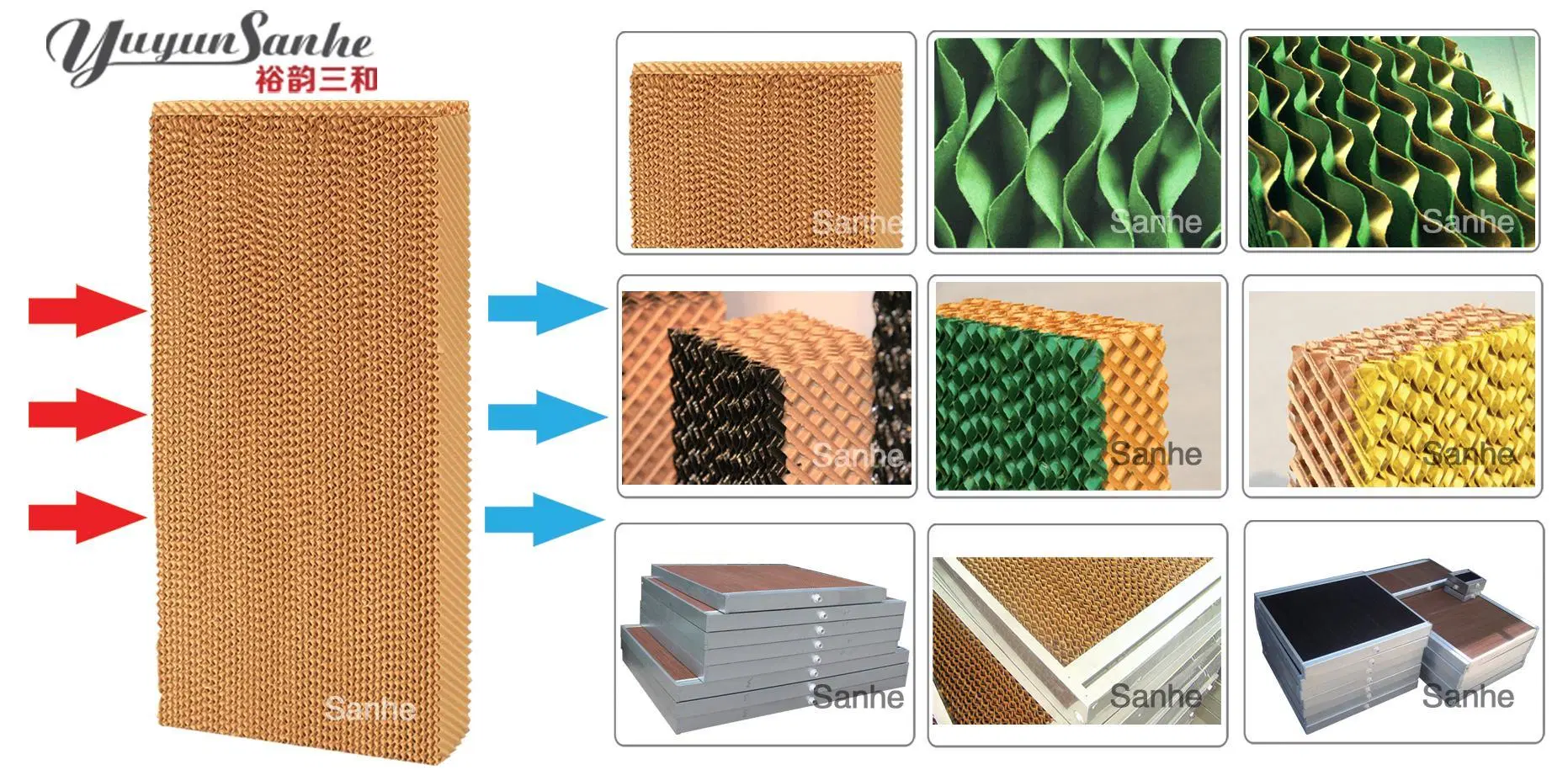 Haut de l'évaporation de l'efficacité du refroidissement papier Pad en maison de la volaille