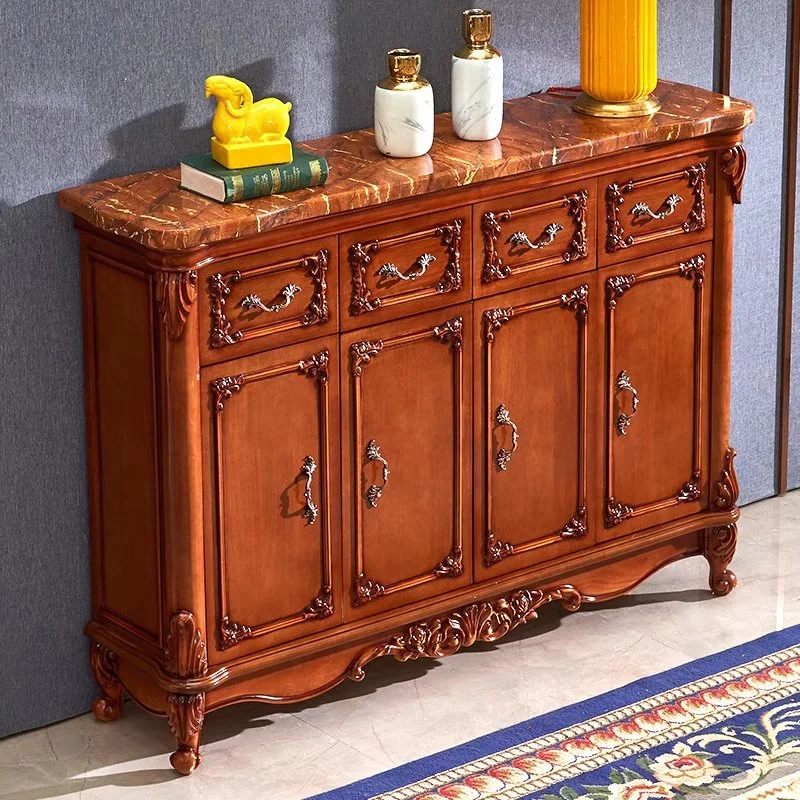 European Style Hand Carved Wooden Home Furniture Living Room Dining Buffet Cabinet