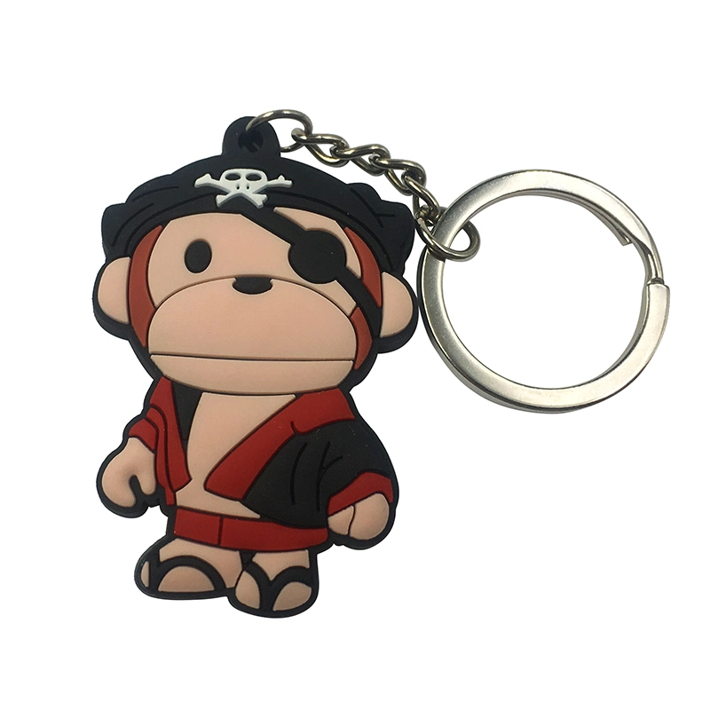 PVC Pequeno Pingente Cartoon Monkey Promotion Gifts Keychain Creative logo Personalizado