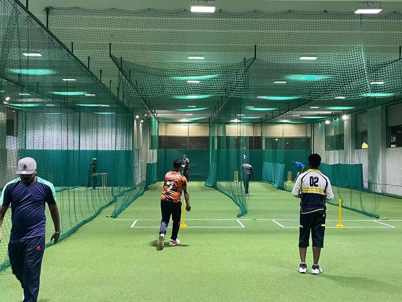 Indoor Cricket Training Facility with 6 Cricket Pitches of Width Approximately 3 Meters