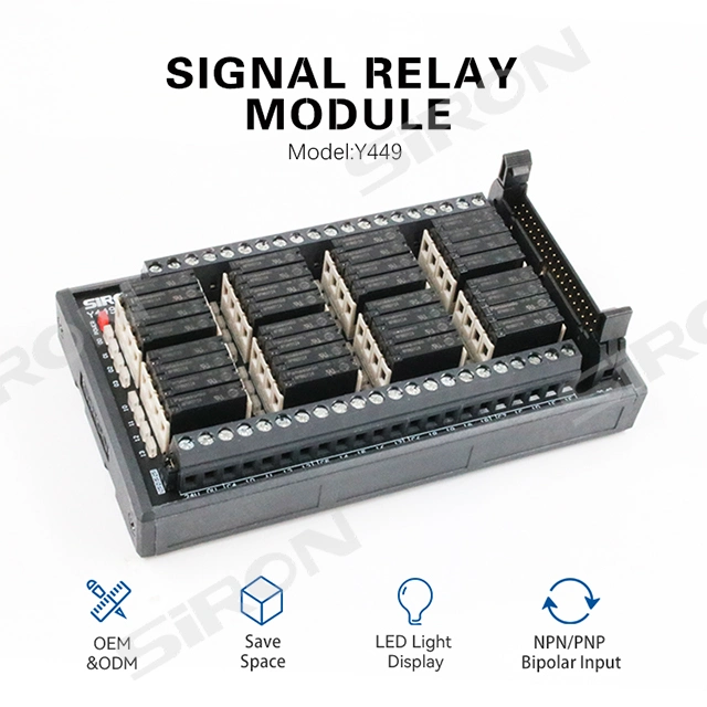 Siron Y449 Mil Plug Connection NPN/PNP Corresponding 32 Channel Wide Base Type Signal Relay Module