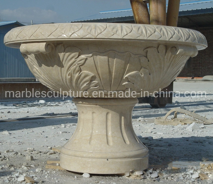 Luxurious French Style Marble Flower Pot for Garden Planter (SYMP-032)