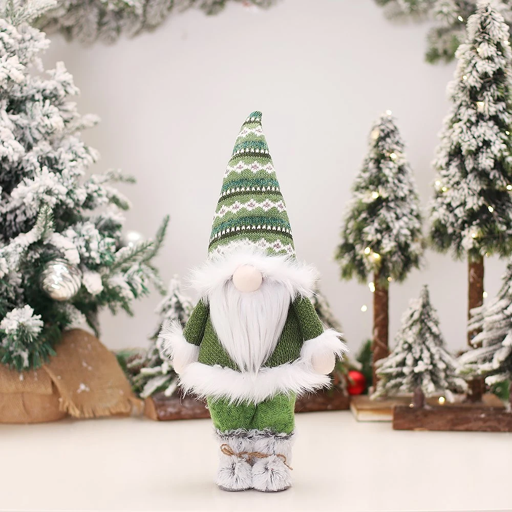 New Design 42cm LED Nose Decoration Gnome Christmas Gift Toy