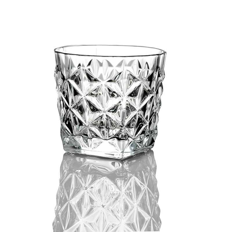 Vaso de vidrio transparente de cristal grabado de vaso de whisky bar Taza para beber
