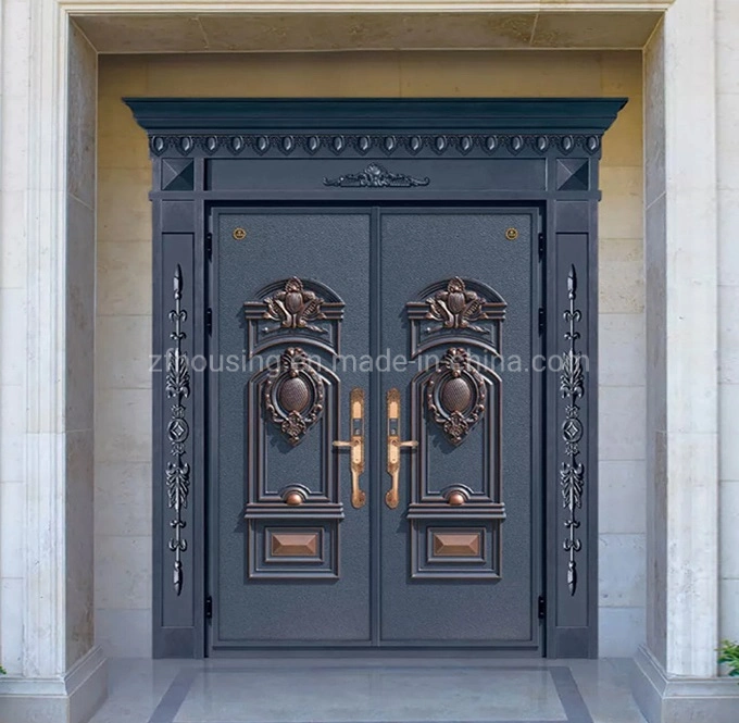 Villa Entry Luxurious Aluminum Casting Brass Doors for Home Decoration