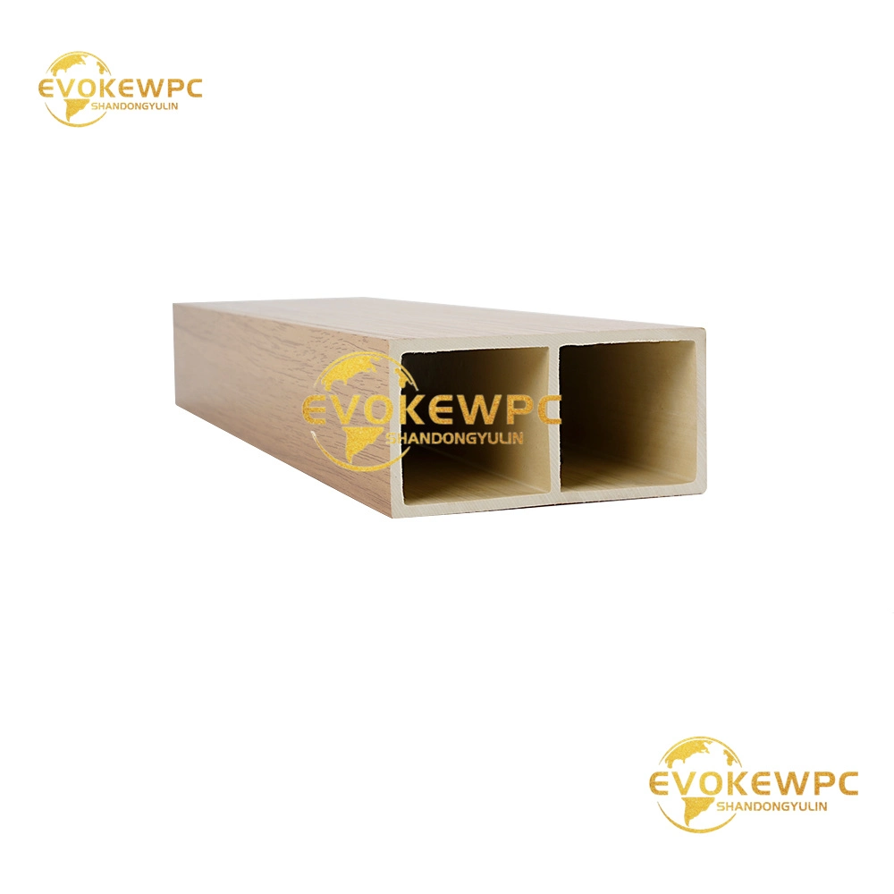 Evokewpc WPC/PVC Wood and Plastic Composite Timber Partition Decoration Tube Screening Design 100*50mm