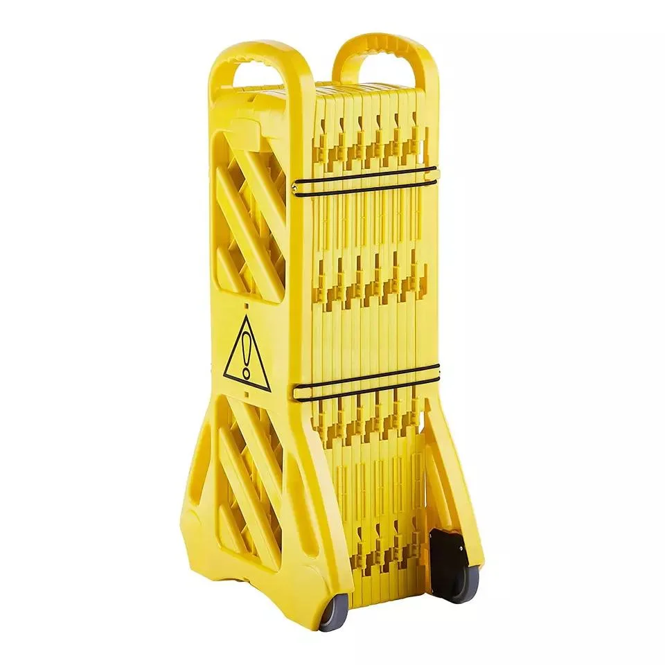 Wuhan Jackwin 3900mm 15 kg de plástico amarillo de la barrera peatonal temporal