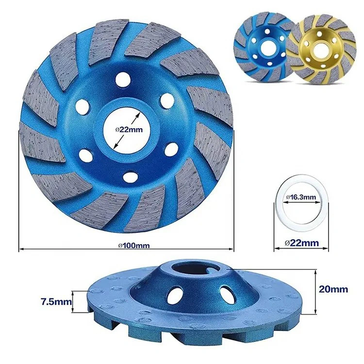 80-180mm Diamond Grinding Disc Cup Wheel for Stone Granite Marble Concrete Tile