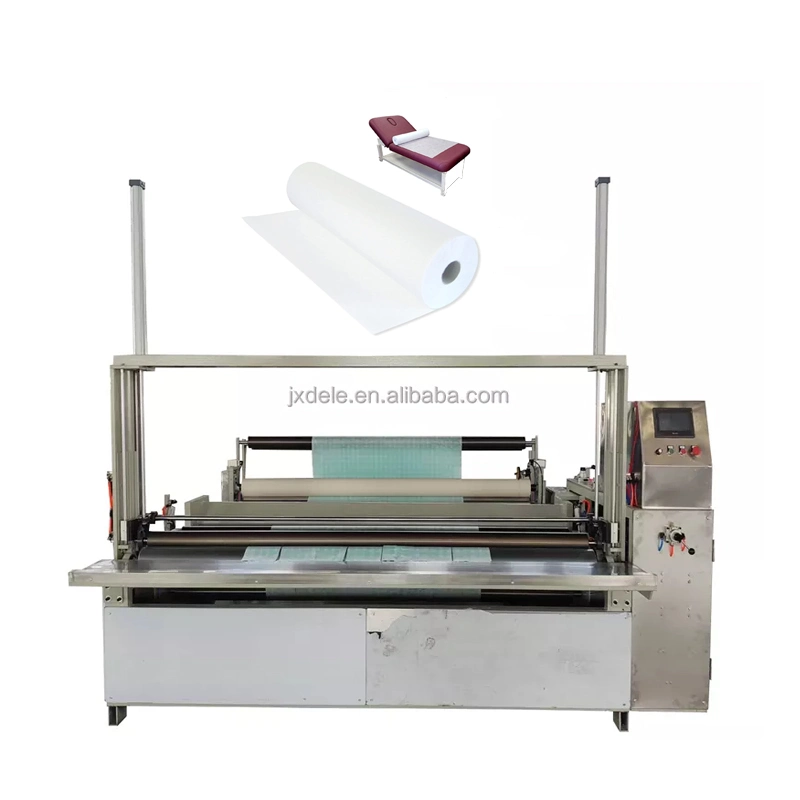 Mise à niveau automatique papier couché Jumbo PE rouleaux de feuilles prédécoupées non Woven Hospital Medical salon Beauté massage pré-découpé feuille rouleau de fente Et rembobiner la machine