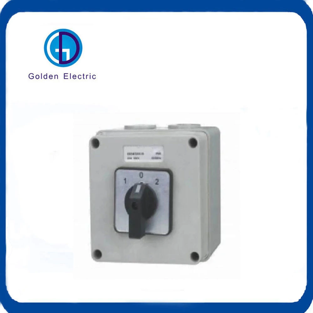 IP66 Australia Standard 3 Phase 20A 32A 40A 63A 500VAC Square Waterproof Isolator Industrial Changeover Switch