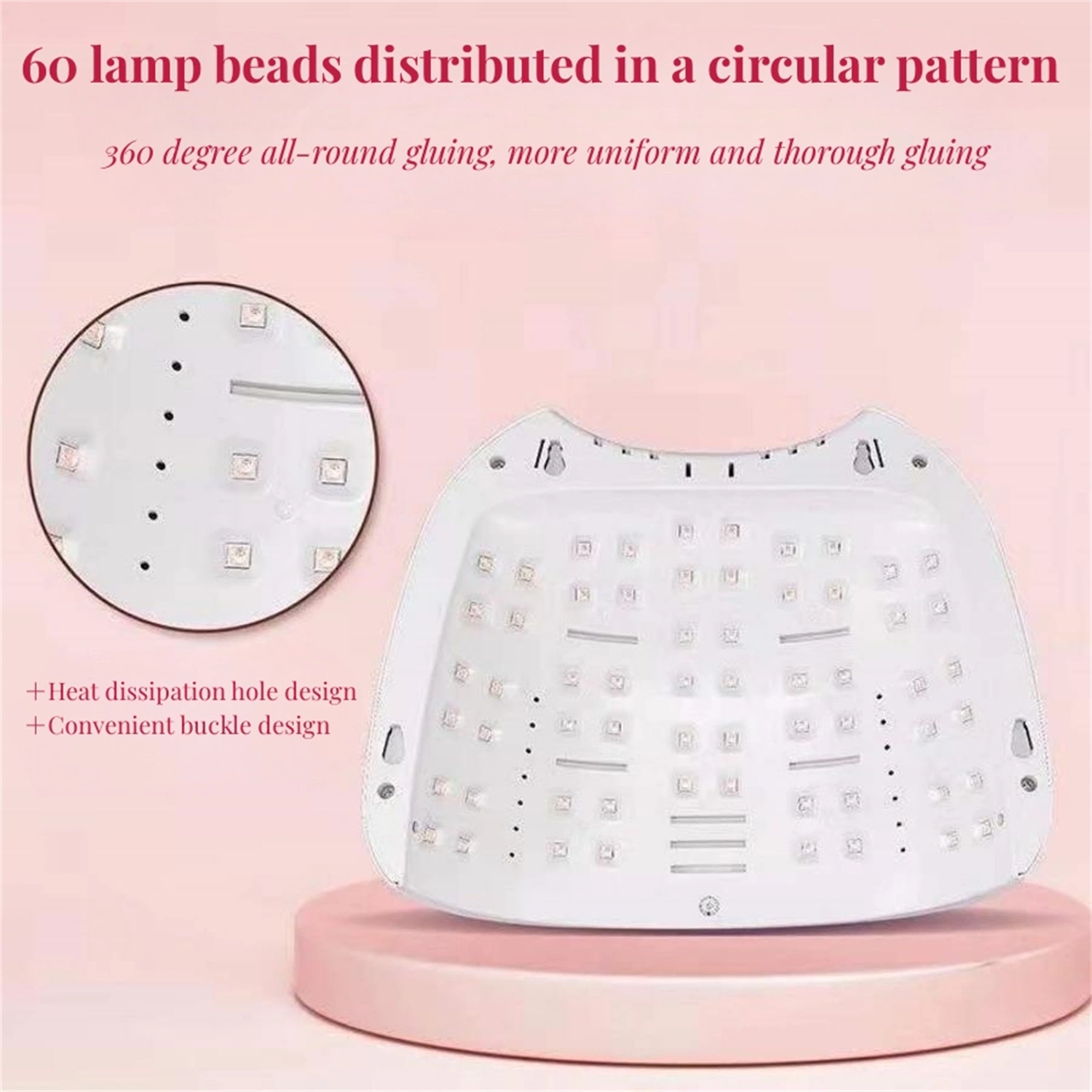 Lampe à voile UV LED 180 W double main professionnelle électrique rouge Lumière pour gel de polissage et de séchage machine de ongles pour Utilisation en salon